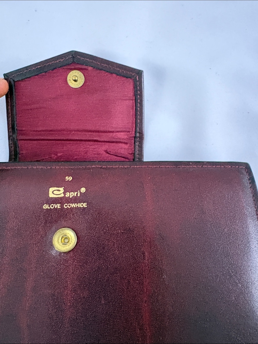 Vintage Capri Cowhide Leather Coin Purse Wallet - Picture 3 of 6